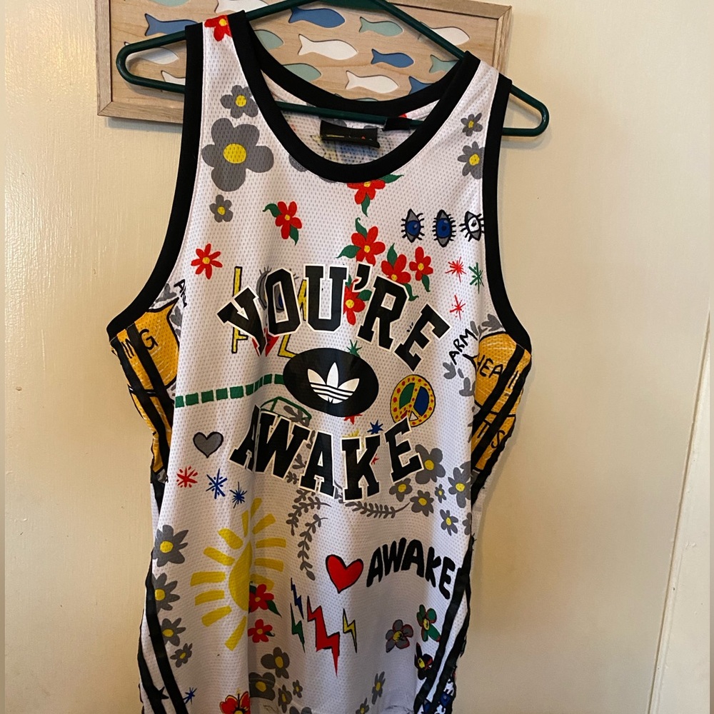 Adidas X Pharrell Williams Men's You’re Awake Tank Top Daisy Shirt Size medium
